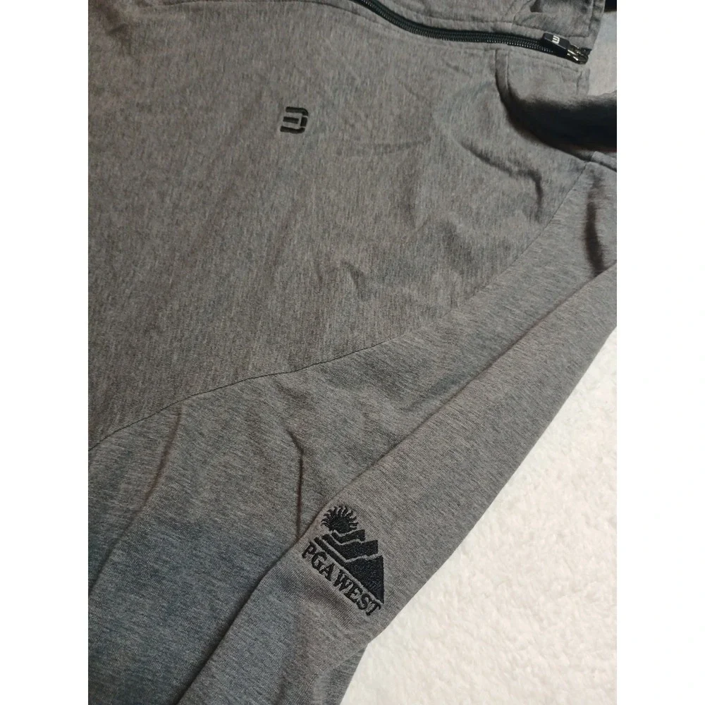 Travis Mathew Pullover Mens XXL Gray 1/4 Zip Golf Long Sleeve PGA West